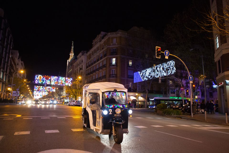 Madrid: Private Christmas Lights Tour by Eco Tuk-Tuk - Price and value: is $47 a person worth it for 1 hour?