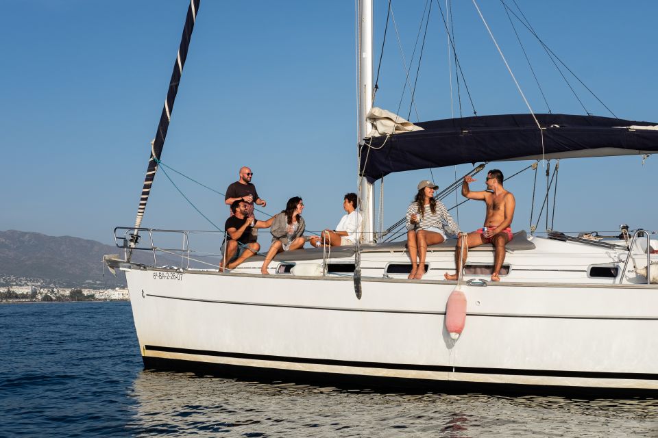 Marbella: Sailing & Dolphin Watching with Snacks and Drinks - Puerto Banús Pier 4: easy to find, better to arrive early