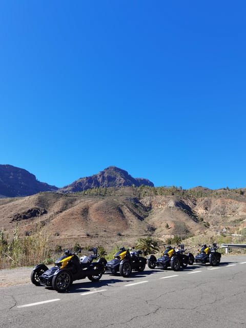 Maspalomas: Ryker Moto Tour to Fataga (Mountain buggy) - From Playa del Inglés or Av. de Moya to the mountain switchbacks