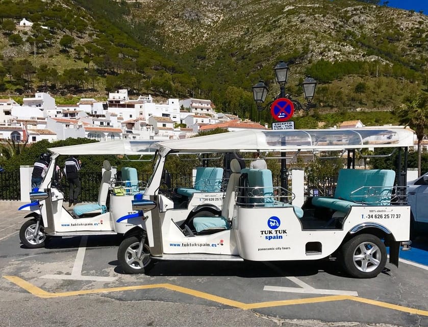 Mijas: Panoramic city tour with an electric Tuk Tuk - Minute-by-minute: how the 35-minute panoramic ride is structured