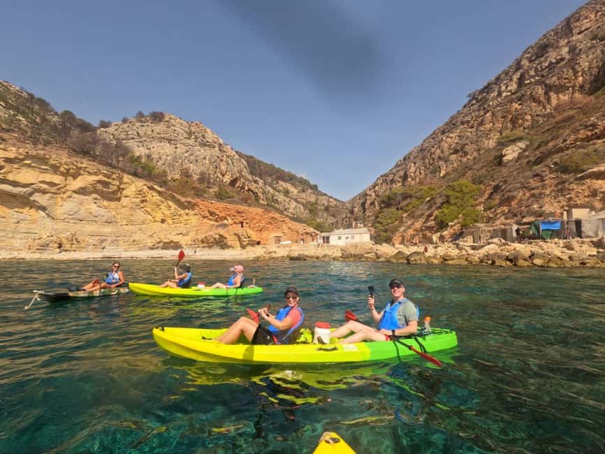 Moraig: Kayak Excursion to Moraig & Cave peces-testos - What to bring so you’re comfortable in and out of the water