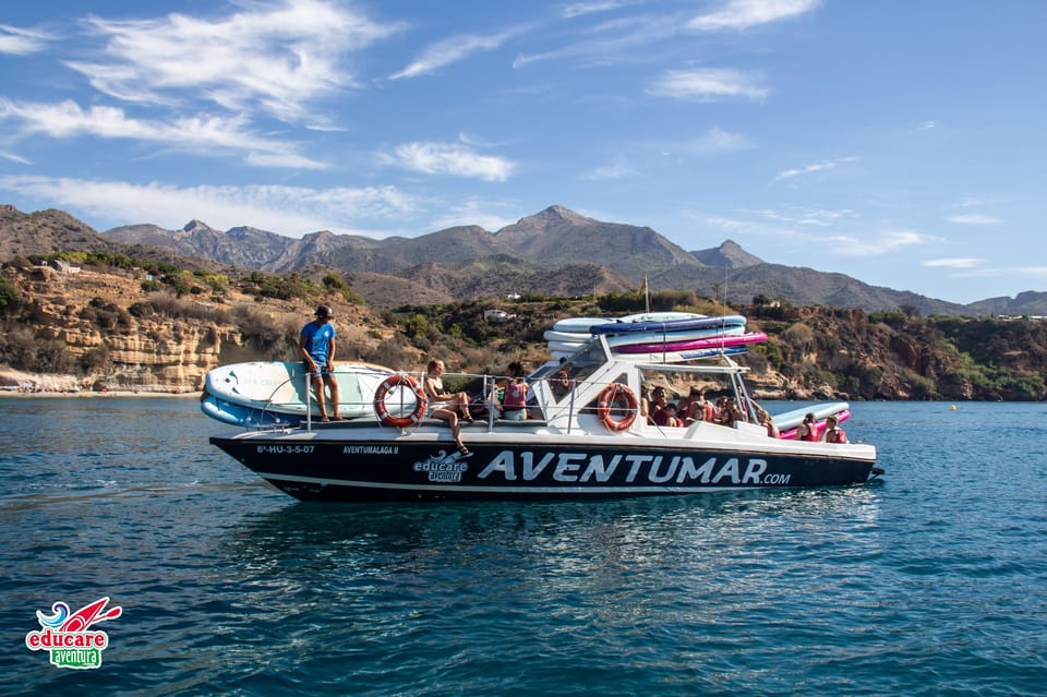 Nerja: Maro Waterfall Boat Trip with Paddleboarding & Drink - Maro Waterfall by SUP or kayak: the fun part is reaching the shallow water