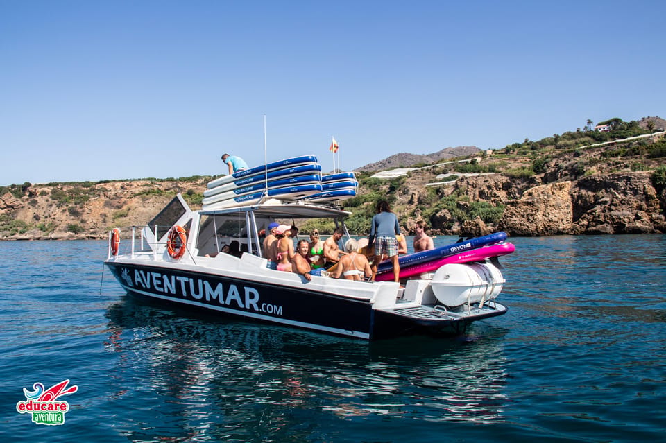 Nerja: Maro Waterfall Boat Trip with Paddleboarding & Drink - GoPro photos/videos and that one included drink