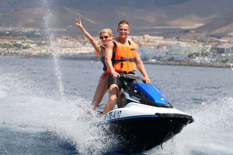 Puerto Colón: Tenerife Coast Jet Ski Tour with Photos - Small group plus support boat: what it feels like in practice