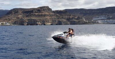 Puerto Rico de Gran Canaria: Jetski Tour - The Safety Setup: Life Jacket, Monitor Boat, and Real Rules