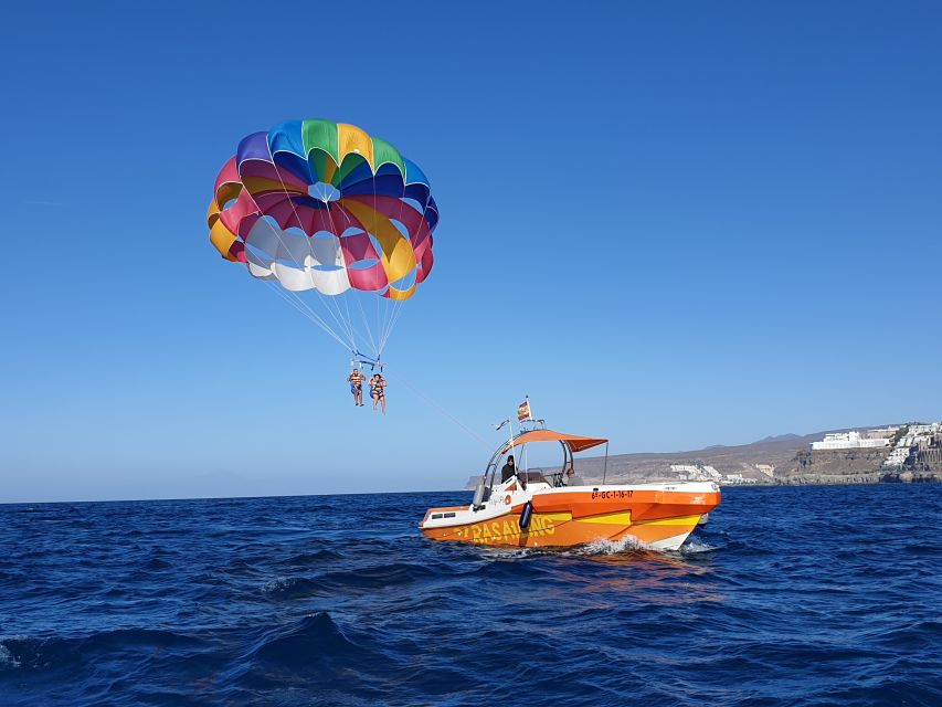 Puerto Rico de Gran Canaria : Parasailing - Photos and video: the extra 25€ that can be worth it