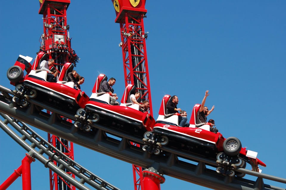Salou: PortAventura Ferrari Land Admission Ticket - Food, Ferrari Store spending, and what to budget