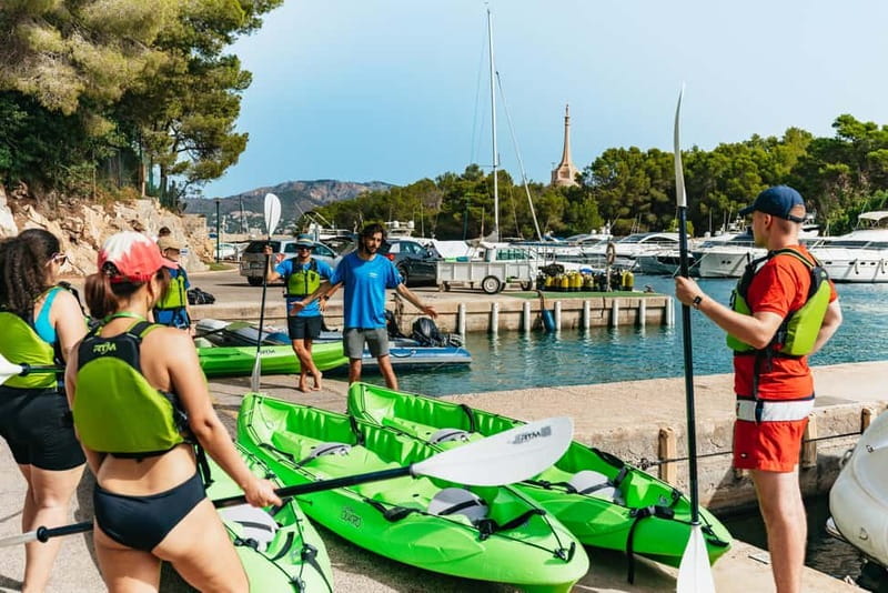 Santa Ponsa: Marine Reserve Kayak Tour - Kayaking toward the Malgrats Islands reserve: cliffs, caves, and coastal pools