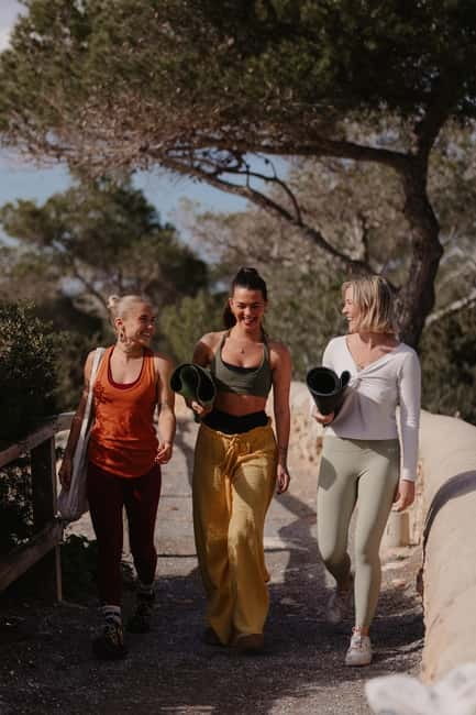 Secret Cove Yoga and Cava Experience in Ibiza Crystal Waters - The coastal walk: how you get to that sea-view yoga spot