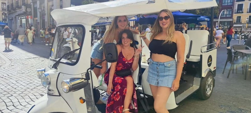 "See Madrid Differently: A Premium Private Tuk Tuk Ride" - Plaza Colón, Neptune Fountain, and the Straight-to-Photos Approach