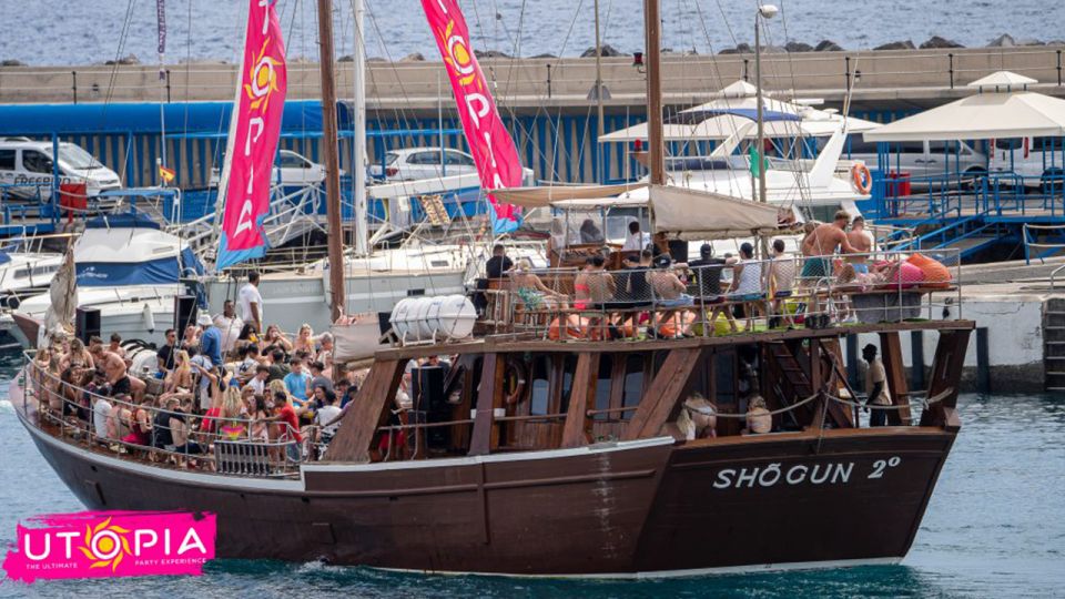 Tenerife: Boat Party with Open Bar and DJs - Swim stop + views: fun water time, not a sightseeing cruise