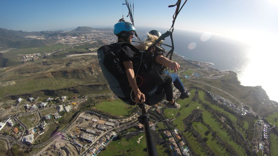 Tenerife: Discover the paragliding experience of a lifetime! - The views over south Tenerife: coastline, towns, and Atlantic air