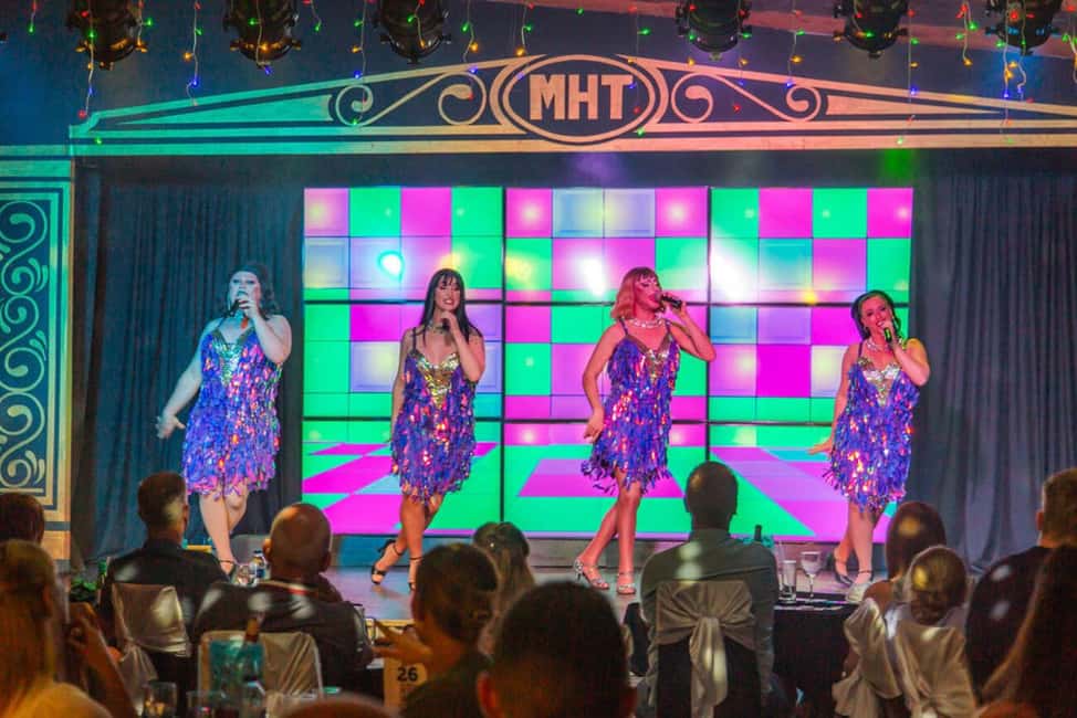 Tenerife: MHT Comedy Drag Dinner Show - The show format: warm-up, full production, and a finale built for singing