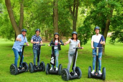 Turia Gardens Private Segway Tour - Royal Gardens: sculptures, arches, and trees from far away