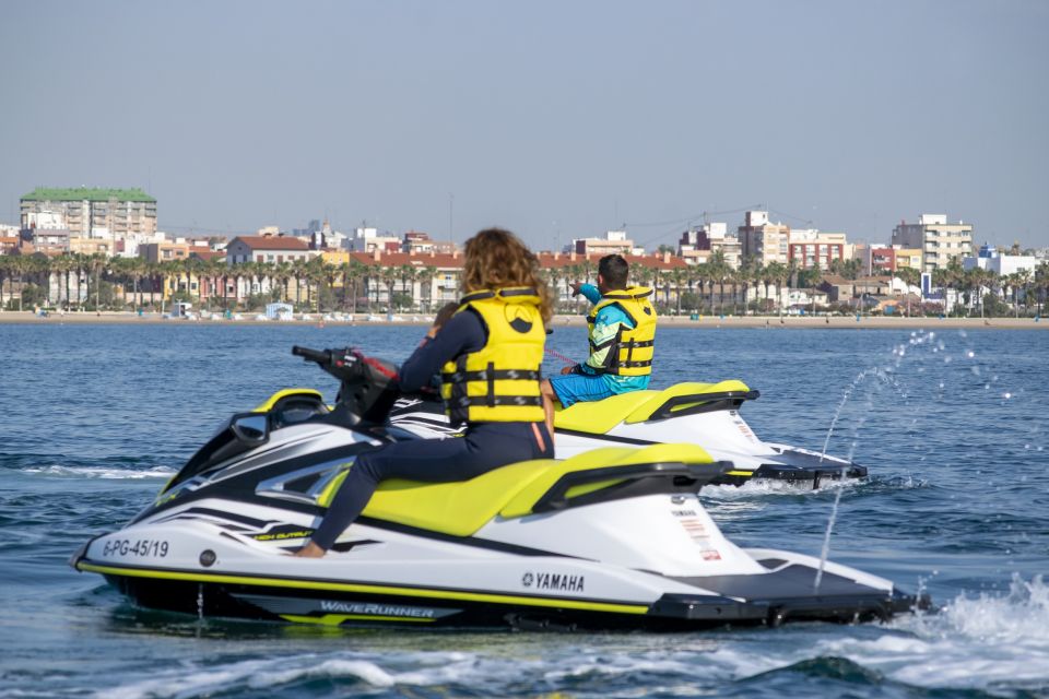 Valencia: Jet Ski Tour + Paddle Surf + Photos + Free drink - From Valencia Harbor to Your Jet Ski Seat